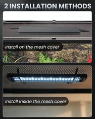9.8in Reptile LED UVB Light 9W Auto Timer Dimmable Ferguson Zone 1-4 Lamp UVB