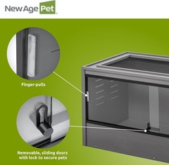 New Age Pet ECOFLEX 48″ Wide Large Reptile Habitat for Snakes Tortoises Lizards