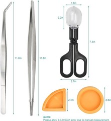 2Pcs Stainless Steel Feeding Tongs Reptile Feeding Tweezers Long Handle Feeder