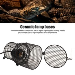 Reptile Heat Lamp Guard Avoid Scald Retractable Reptile Heat Lamp Mesh Cover