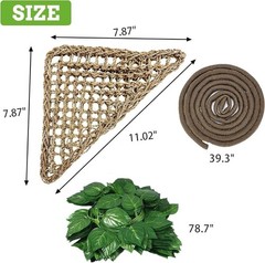 Durable Bearded Dragon Hammock with Suction Cups & Jungle Vines for Reptiles