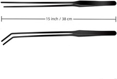 2Pcs 10.5″ Reptile Stainless Steel Long Tweezers Feeding Tongs, Lizards Snake Ge