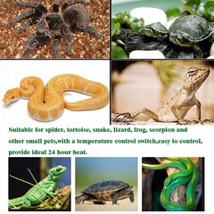 5W Reptile Heating Mat 5.9 Inch *5.5 Inch 110v — Reptile Heat Pad with Tempe…