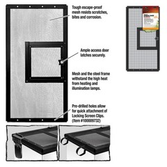 ZILLA COVER SCREEN METAL DOOR BLK 20X10 EACH