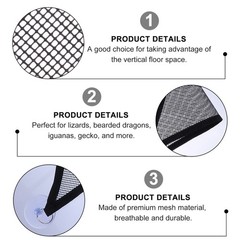 2Pcs Durable Mesh Crawler Hammocks Green Pet Beds with Suction Cups