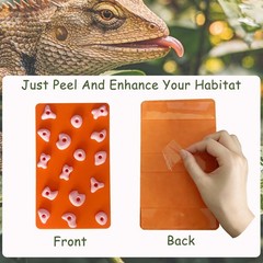 Okueejur Mini Reptile Rock Climbing Wall, Terrarium Enclosure Orange & Pink