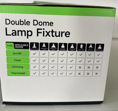 Double Dome Lamp Fixture 160W x 2 Reptile