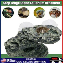 Reptile Cave Turtle Basking Platform Natural Turtle Ramp Reptile Hideout Reptile