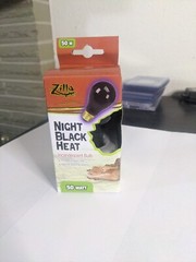 Zilla Night Time Black Light Incandescent Heat Bulb 50 Watts