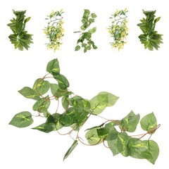 6 Pcs Reptile Terrarium Vines Hanging Plants for Tank Fake Reptiles