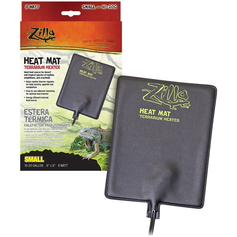Reptile, Zilla Heat Mat Terrarium Heater Small – 8 Watt (6″ x 8″)