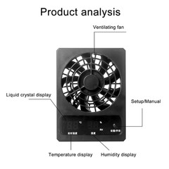 Terrariums Ventilator Cooling Fan Reptiles Tanks Hangable Air Coolers Automatic