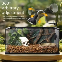 Adjustable Reptile Basking Light Stand for UVA UVB Heating Bulbs Turtle Lizard