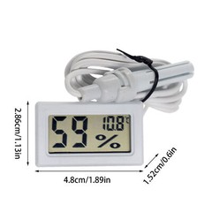 Digital LCD Indoor Reptile Temperature Sensor Humidity Meter Hygrometer Gauge