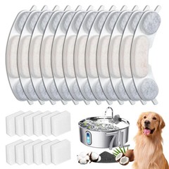 16 Sets Pet Dog Replacement Filters Compatible with Smartoo 7l/236oz/1.8G Dog…