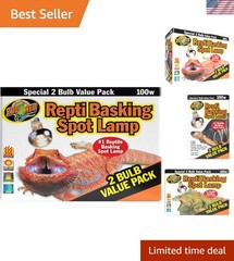 100W Double Reflector Basking Bulbs for Superior Reptile Heating – 2 Pack
