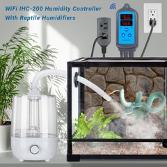 Reptile Humidifier Wet Fan Dehumidifiers+Humidity Control IHC-200 Humidistat Pet