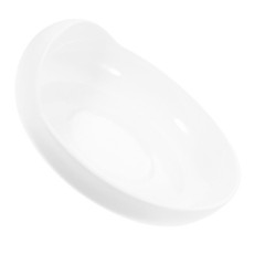 White Self Feeding Bowl For Elderly Practical Base Design