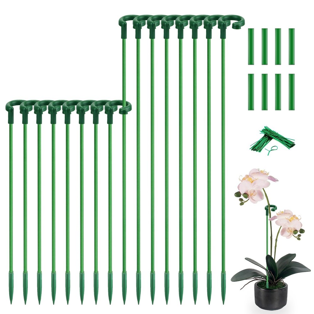 Invisible Plant Sticks 17 inch &11 inch SupKing 16Pcs Orchid Stakes with Clip…
