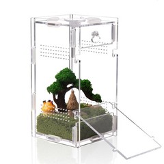 Acrylic Jumping Spider Enclosure Small Reptile Terrarium Habitat for Tarantul…