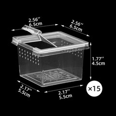 15 PCS Spider Terrariums Breeding Box, Small Insect Hatching Container Plasti…