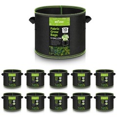 BN-LINK Seedling Heat Mat 10″ x 20.75″-2 Pack and 5 Gallon 10 Pack Grow Bags …
