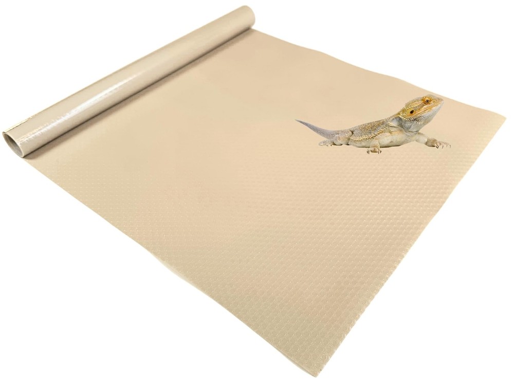 Reptile Tank Liner, 23.6″ x 59″, Bearded Dragon Gecko, Beige