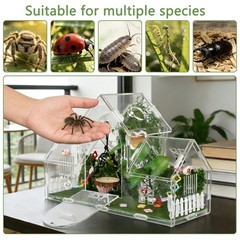 20-Piece Jumping Spider Enclosure Kit, Acrylic Terrarium with 360° View & Mag…