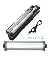 T5 UVB Reptile Light Fixture Combo Kit – 12 Inch 8W Terrarium Hood 10.0 UVA U…