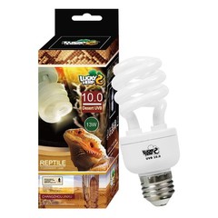 13W 10.0 UVA UVB Reptile Light, Desert, Compact Fluorescent Lamp, Bulb