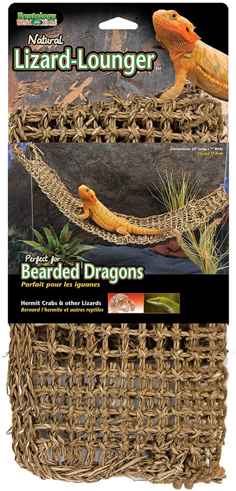 Reptology Lizard Lounger – 100% Natural Seagrass Fiber – Great for Bearded Drago