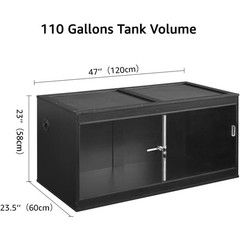 unipaws 110 Gallon Reptile Tank for Lizards, Bearded Dragon Enclosure Terrarium
