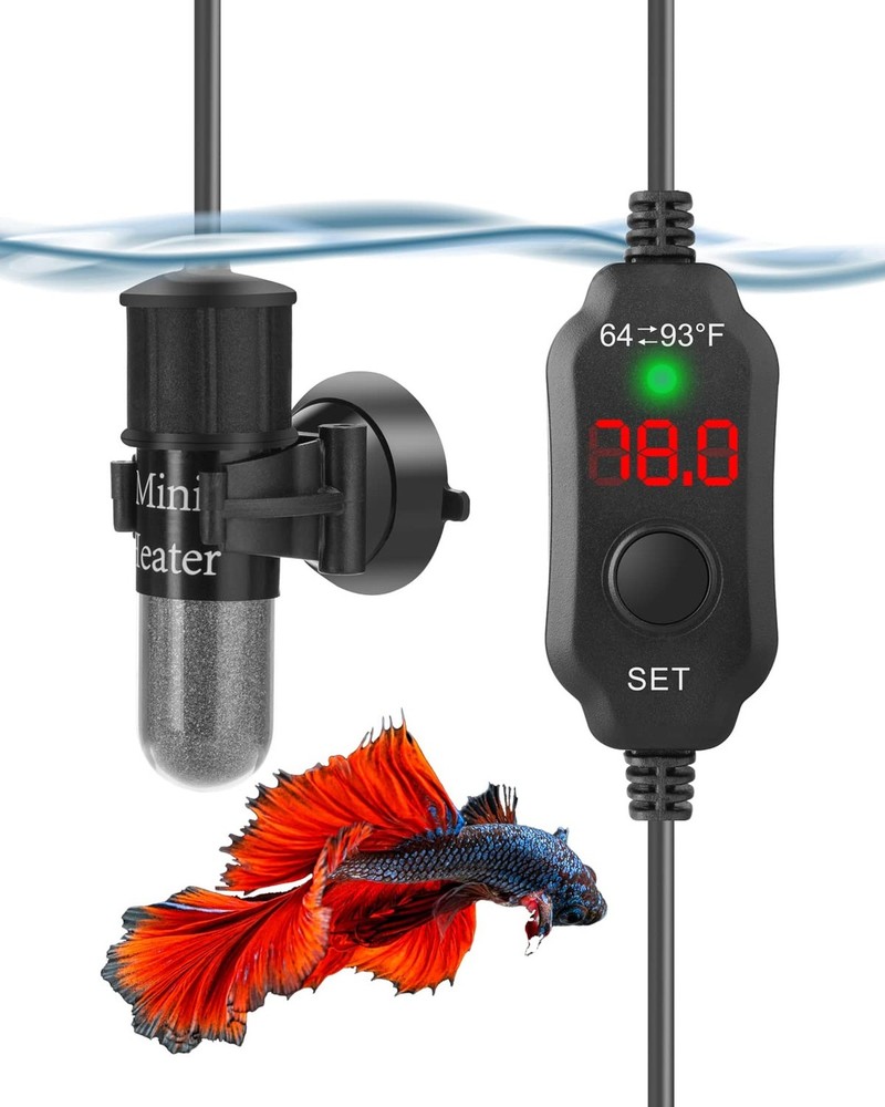 AquaMiracle Mini Aquarium Heater 20W Small Fish Tank Heater for 2-4 Gal Tanks…