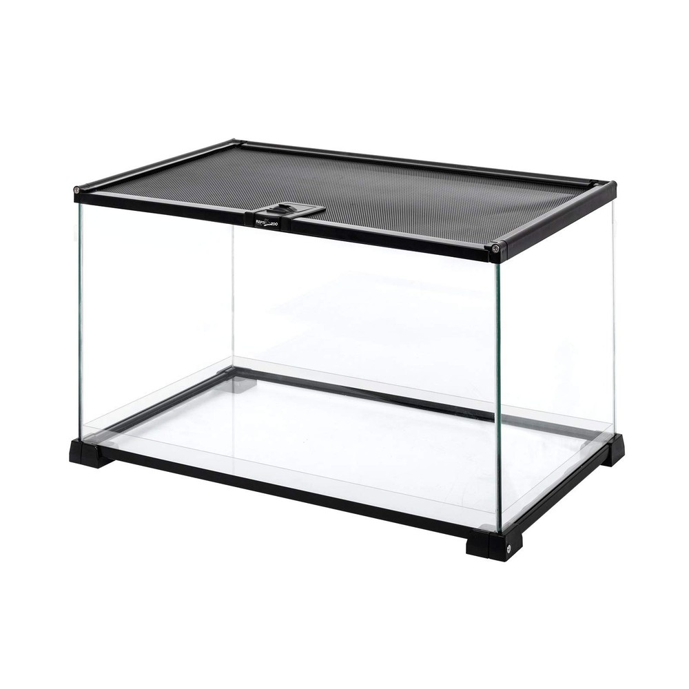 REPTI ZOO Full Glass 15 Gallon Reptile Tank, Medium Reptile Terrarium for Gec…