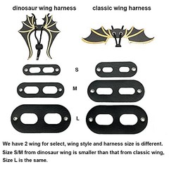 ADOGGYGO Bearded Dragon Leash Harness 3 Size Pack Pink Lizard Wing Walking Set