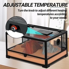 Reptile Heat Panel Adjustable Temperature Reptile Heating Plate, Non-Light He