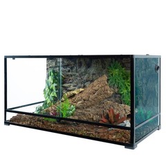 Large 120 Gallon Reptile Terrarium Tank 48″ x 24″ x 24″ Sliding Door Top Screen