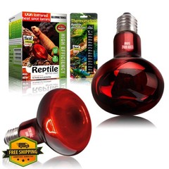 MCLANZOO 2 Pack 50W Reptile Heat Lamp Red