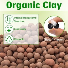 Halatool Leca Clay Balls | Organic Drainage for Reptiles & Plants | 2QT
