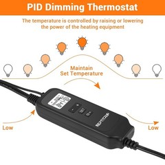 Dimming Thermostat for Reptiles, Adjustable Day/Night Temp, PID Controller