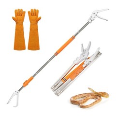 New 69in Snake Tongs Professional Snake Grabber Tool with Long Handle And Gloves