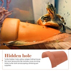 Reptile Hideout Cave for Turtles Frogs Lizards Natural Terrarium Ornament