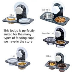 Crested Gecko Feeding Ledge [Non-Suction Cup], with 30 pcs 0.5oz Food Cups, R…