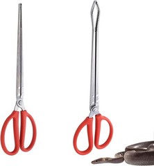 2PCS 15 Reptile Feeding Tongs Curved & Straight Stainless Steel Tweezers, Fas