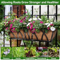 Riare 2 Pack 36 Inch Rectangle Coconut Liners for Planters, Natural Coconut F…