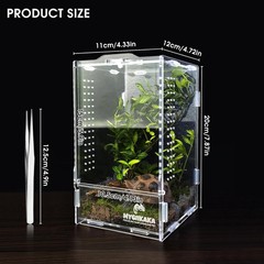 Acrylic Reptile Terrarium Small Insect Bug Enclosure for Small Pets