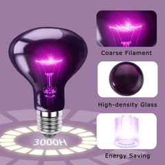100W Reptile Night Light Bulb – UVA Heat Lamp with Moonlight Simulation