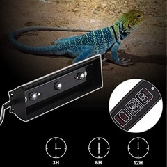 Aiicioo Reptile LED UVB Light – Terrarium Light with 3 Timing Function UVB Lamp