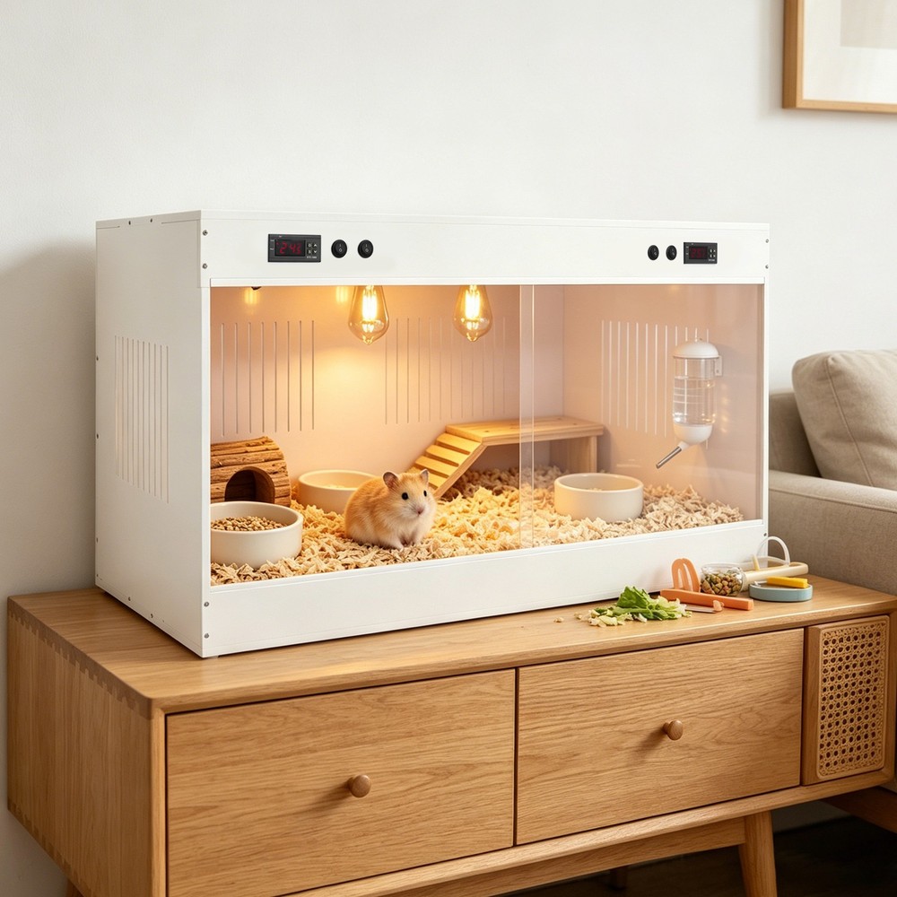 100x50x50cm Reptile Tank With Dual Temperature Control 110v Reptile Enclosure