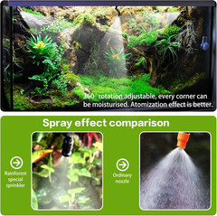 Reptile Fogger Automatic Reptile Mister Fogger for Terrarium, Timed Terrariums H